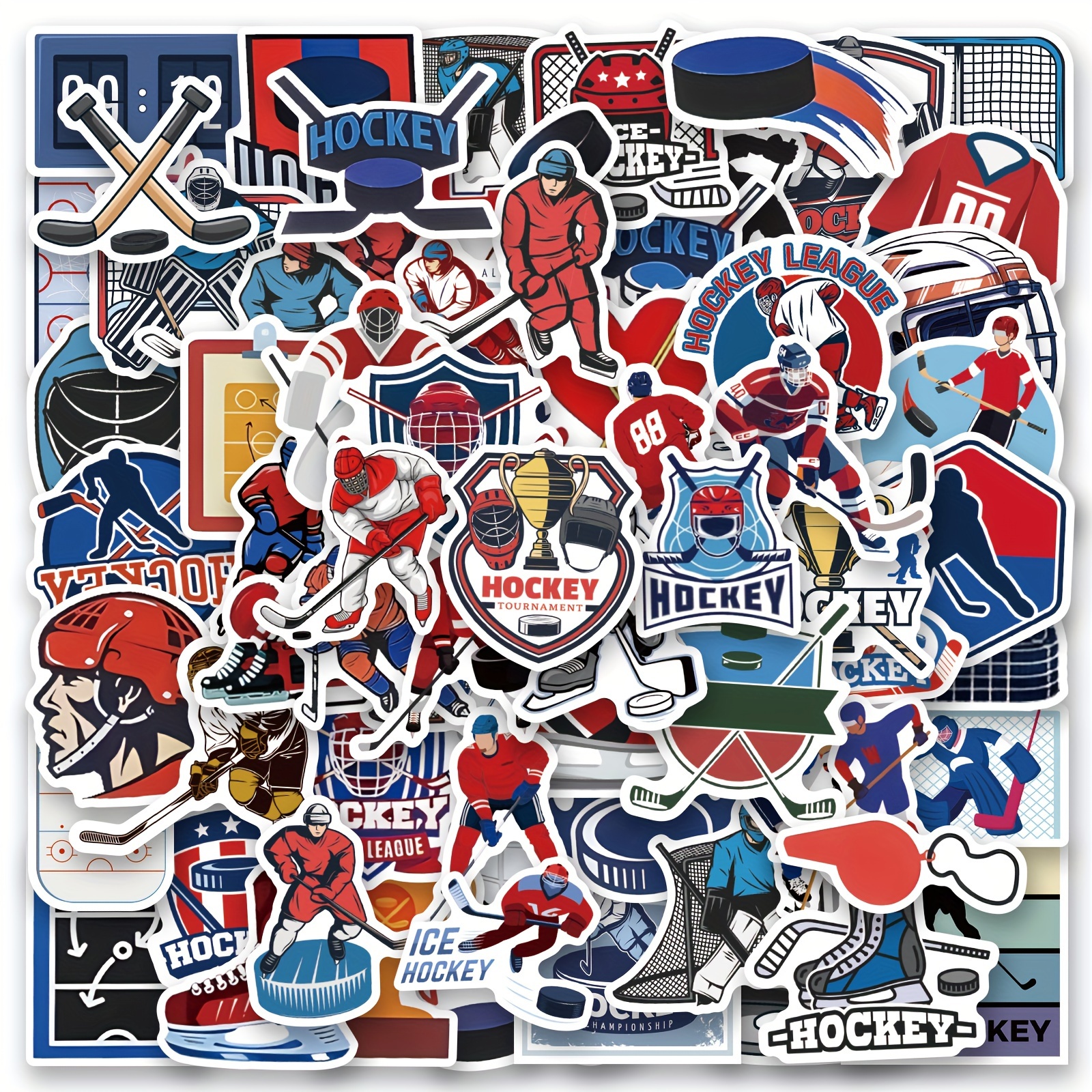 

120pcs Ice Hockey Aesthetic Vinyl Stickers - Durable Pvc Decals For Laptops, Skateboards, Water Bottles & More | Perfect For Scrapbooking & Journaling