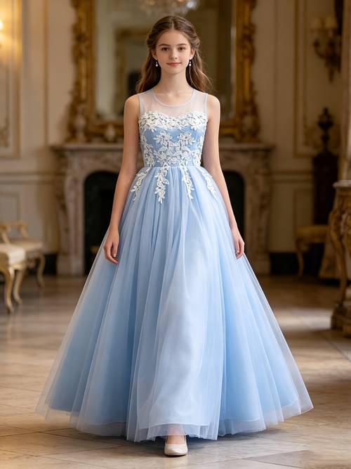teen elegant sleeveless line maxi dress with lace paneling formal wedding guest dress suitable for banquets prom special occasions year round wear hand washable solid color dress for teenager
