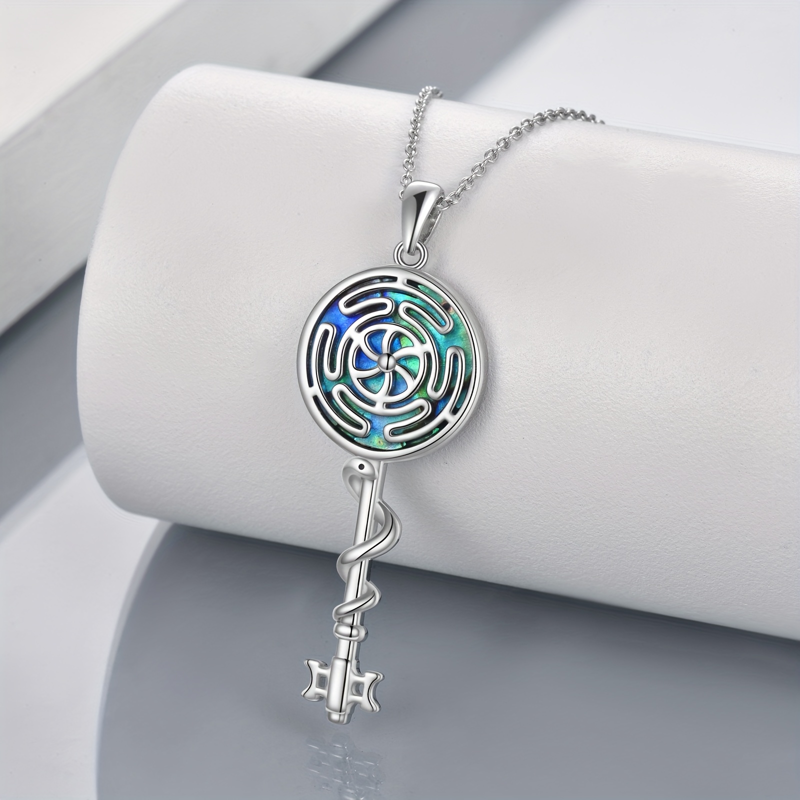 Women's Hecate Symbol S925 Sterling Silver Pendant Necklace