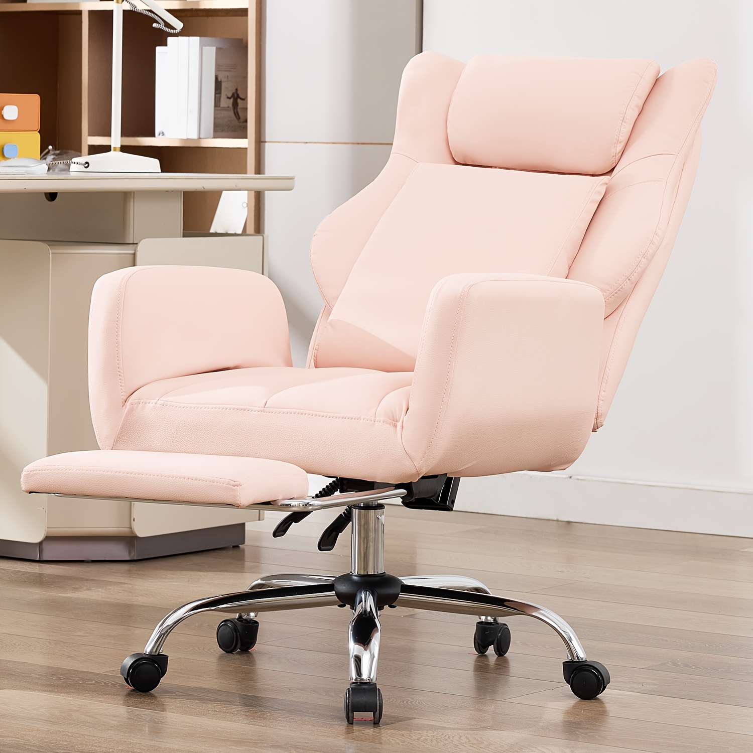 Image of Comfortable Ergonomic Office Chair - 135° Recliner With Lumbar Support And Foldable , Easy Assembly For Home Office, Christmas Gift