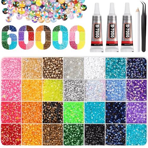 60000 resin flat bottomed set 3 b 7000 tweezers drill pens suitable for nail art handicrafts phone cases water bottles decoration
