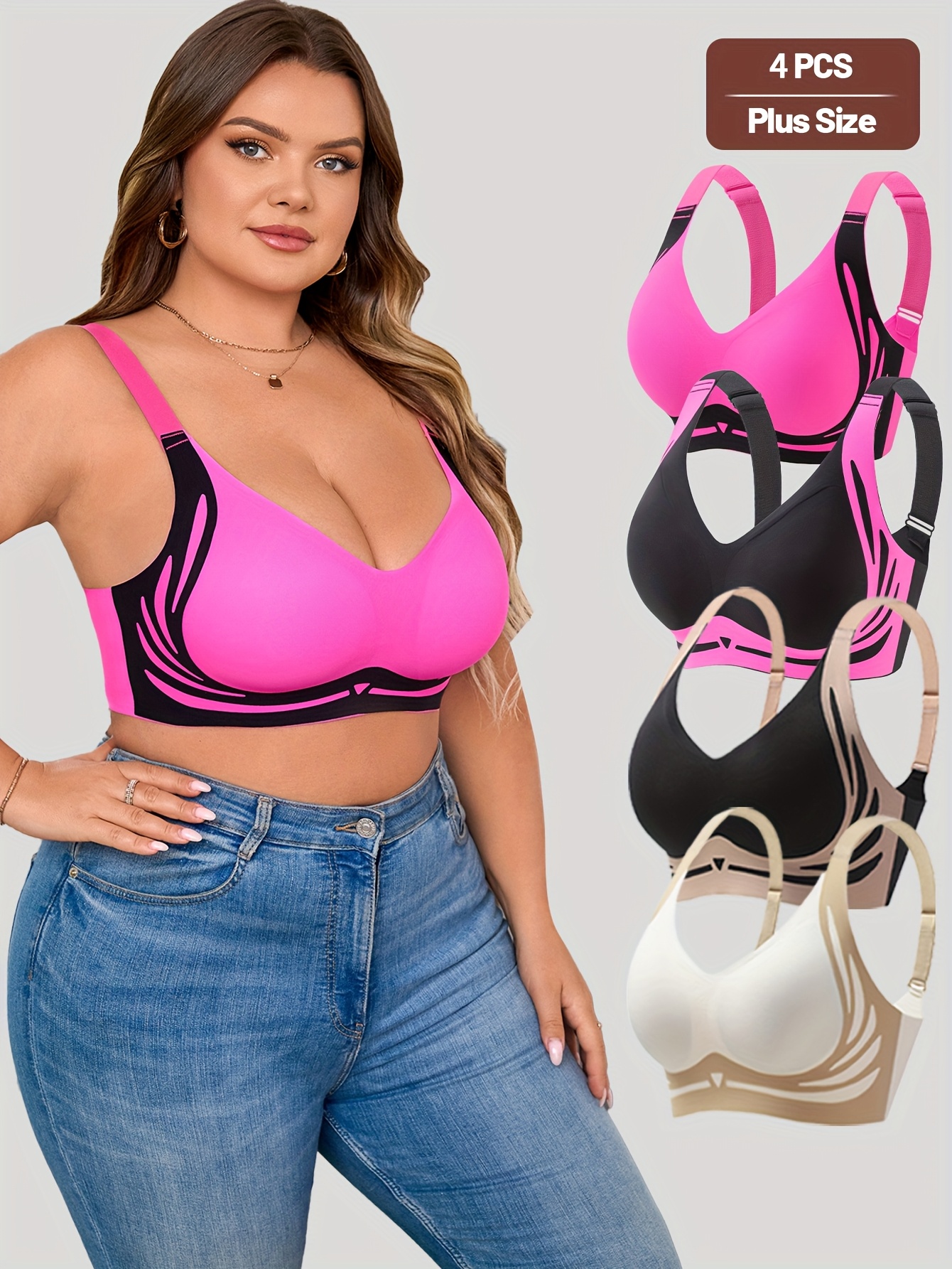 4pcs plus size womens wire   set color   for  