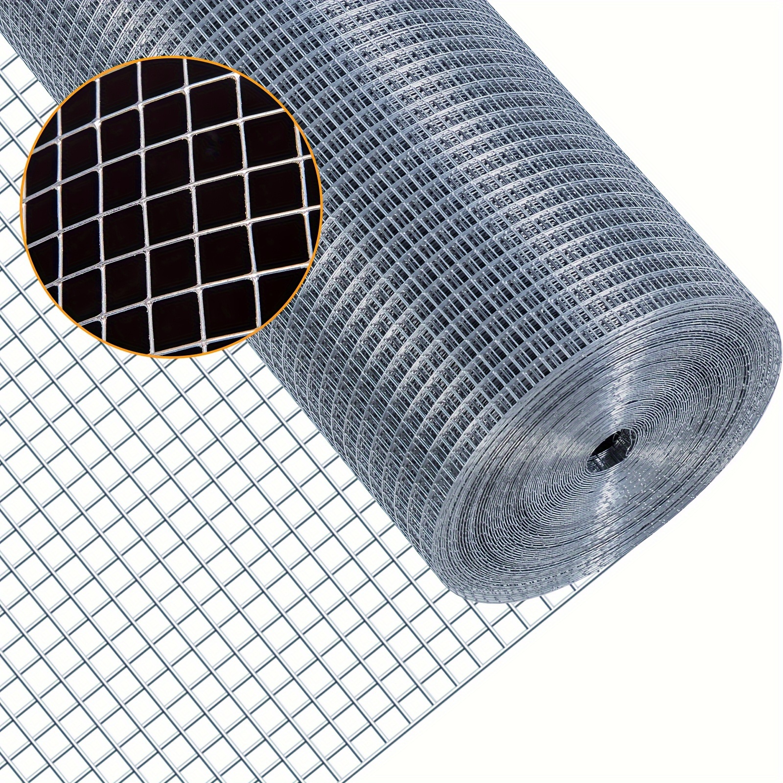 

19 Gauge 1/4 Inch Hardware Cloth Welded Wire Mesh Roll - 48 X Ft, Double-layer Galvanizing, Ideal For Chicken Wire Fencing, Garden Fence, Rabbit Cage, , Underground Protection