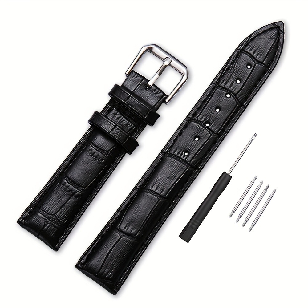 Image of Soft Watch Band Leather Watch Band Suitable For Replacing 12mm 14mm 16mm 18mm 20mm 22mm 24mm Stainless Steel Men's And Women's Watch Band Ideal Gift