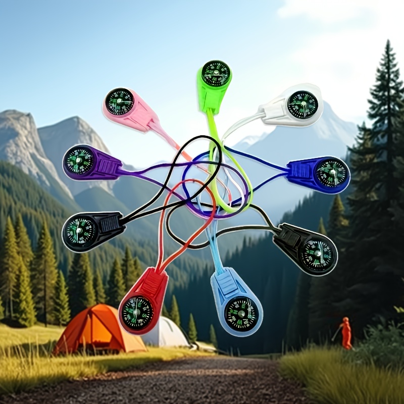 E-shop 10 Stück, Mini-Taschenformat, Kompakt und , Wasserdichte Langlebige Kompassnadel, Geeignet für Outdoor-Camping, Wandern, Rucksackreisen