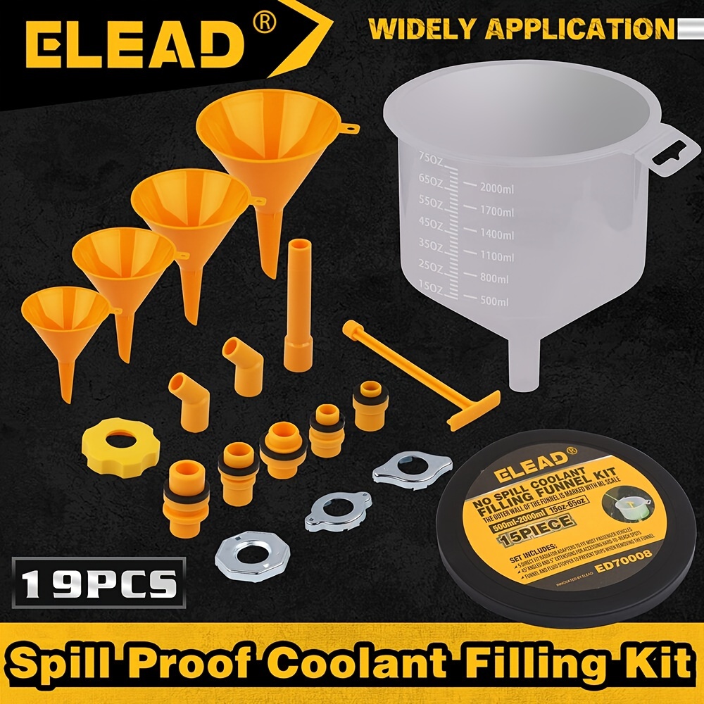 

15pcs Coolant Kit Burping Kit , For Bottles Universal Appicable To Any , For Automotive Use 4pcs Round