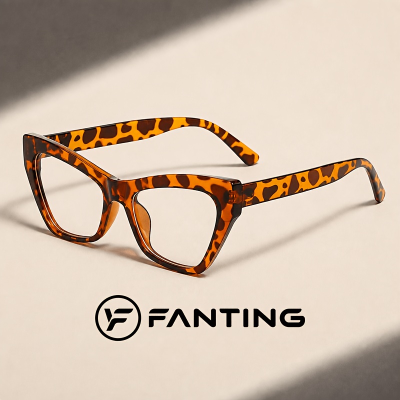 Oversized Cat-Eye Frames with Clear Lens