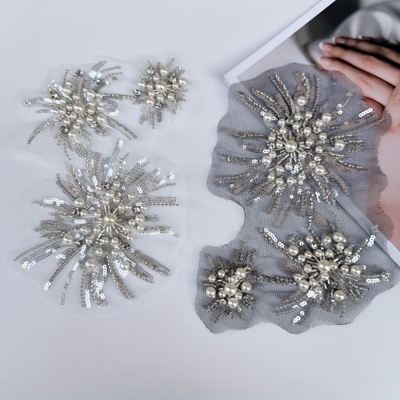 Fireworks Design Embroidered Patch for Wedding Gowns