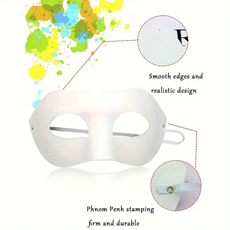 Plain White Face Mask Eye Masks Unisex Plain White Face Mask Eye Masks Unisex