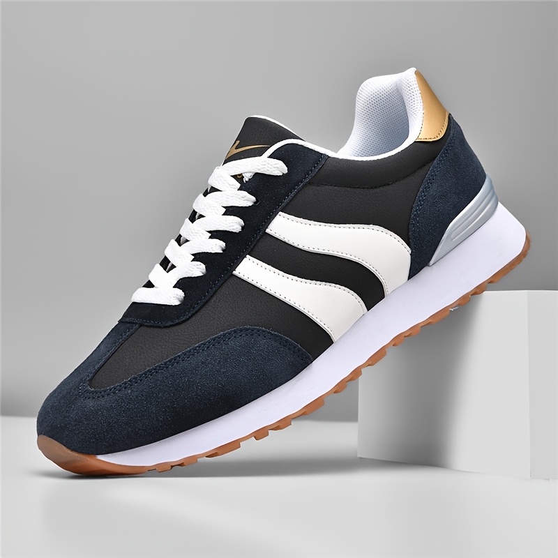 Herren Sneaker weiß navy – leichte, atmungsaktive Schuhe mit rutschfester Softsohle