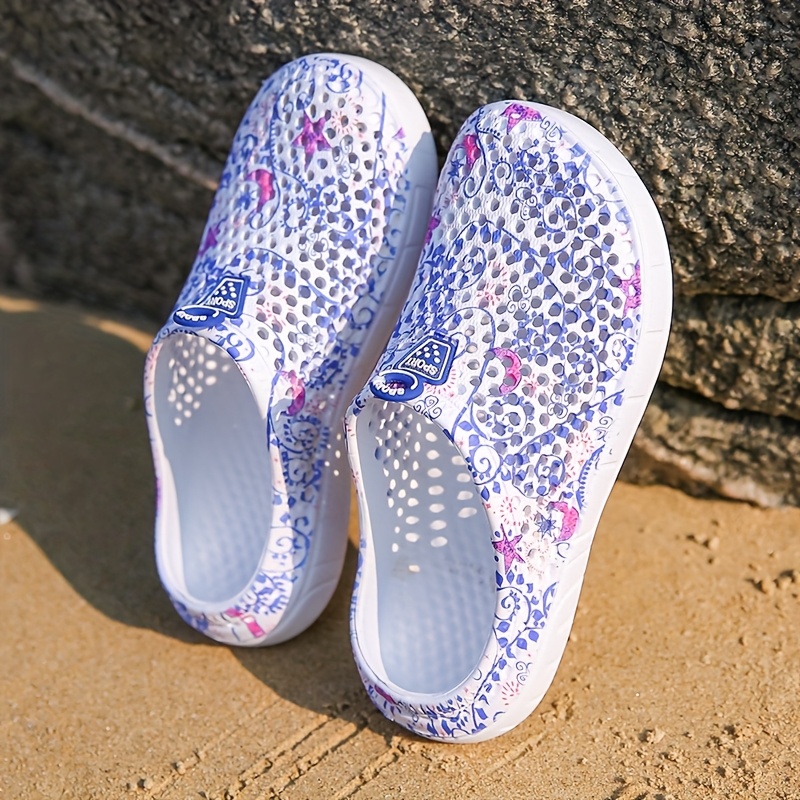 

Women's Summer Beach Clogs: Star - Patterned, Multi - Colored, Lightweight And Comfortable Unisex Style