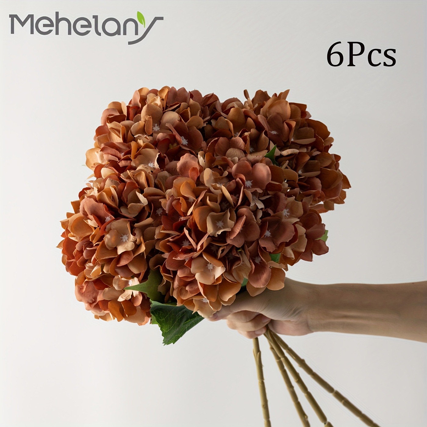 TEMU 6 Pezzi di Ortensie Artificiali Realistiche Grandi Rosa, Pollici Fiori Simulati Completi, Ideali per Bouquet, Centrotavola, Decorazioni per Casa