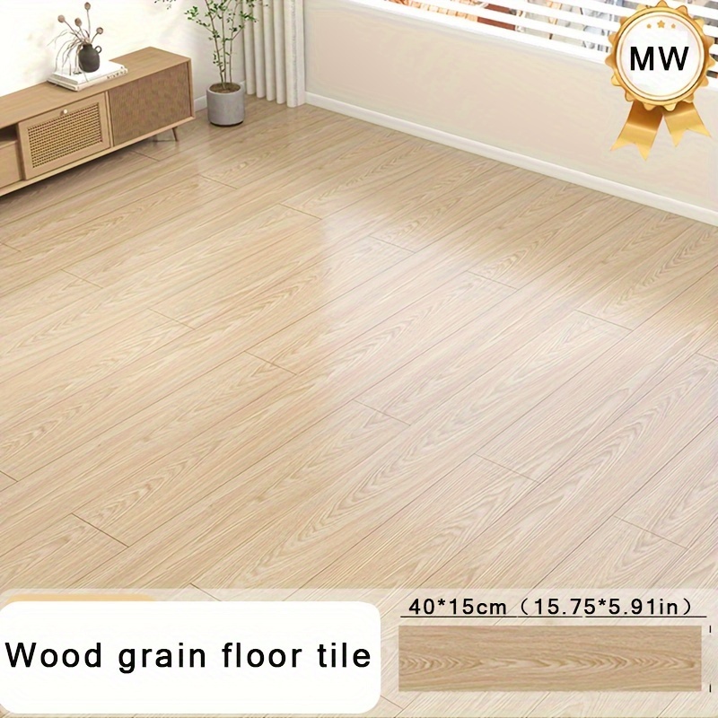 TEMU 40 pz adesivi per pavimenti con legno con retro adesivo e impermeabili, facili da applicare e rimuovere, PVC resistente all'usura per soggiorno,