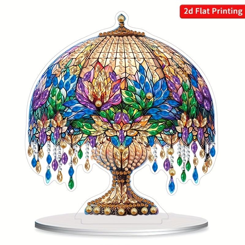 2d/flat Diamond Painting Decoration Ornament, Unique Irregular Diamond Design, Suitable For Home, Bedroom, Office Desk - For