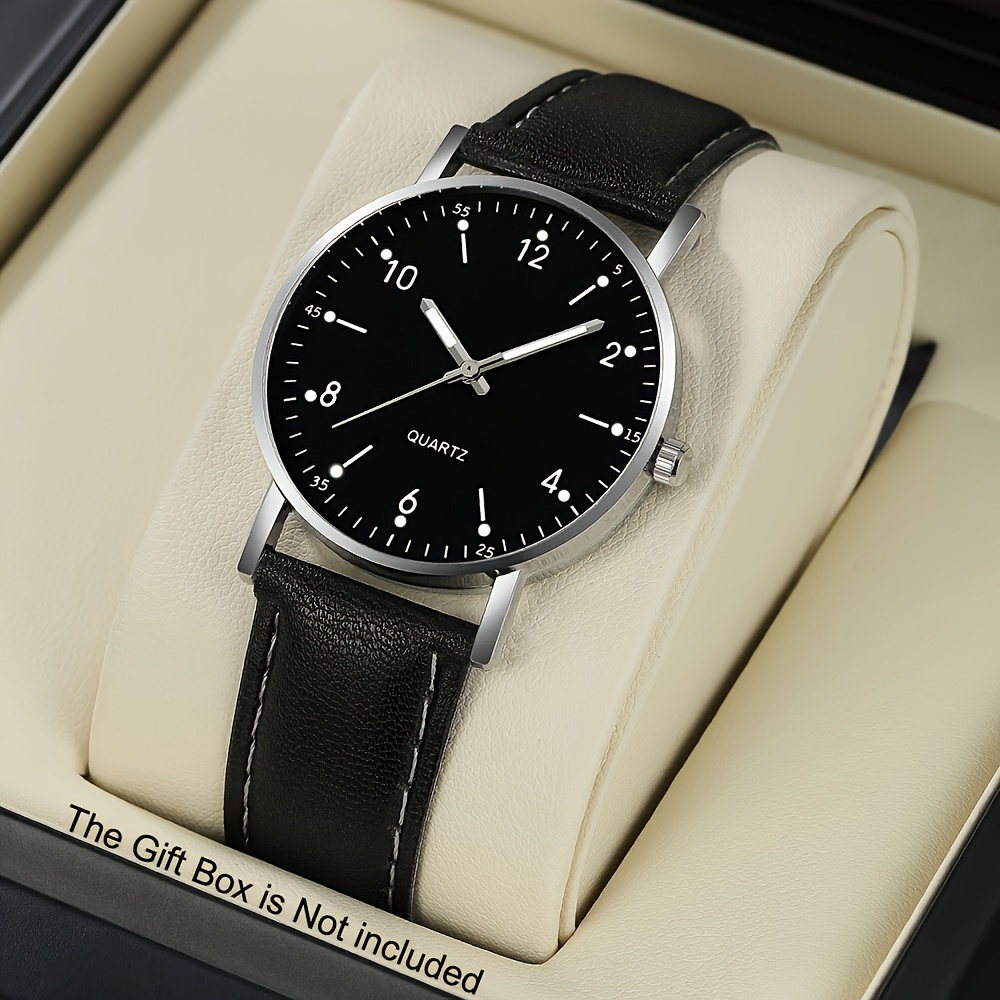 Men's Casual Watch, Round Dial, Luminous Display, Suitable For Any Occasion, Is An Gift , Suitable For Fathers, , Husbands, Or Brothers.
