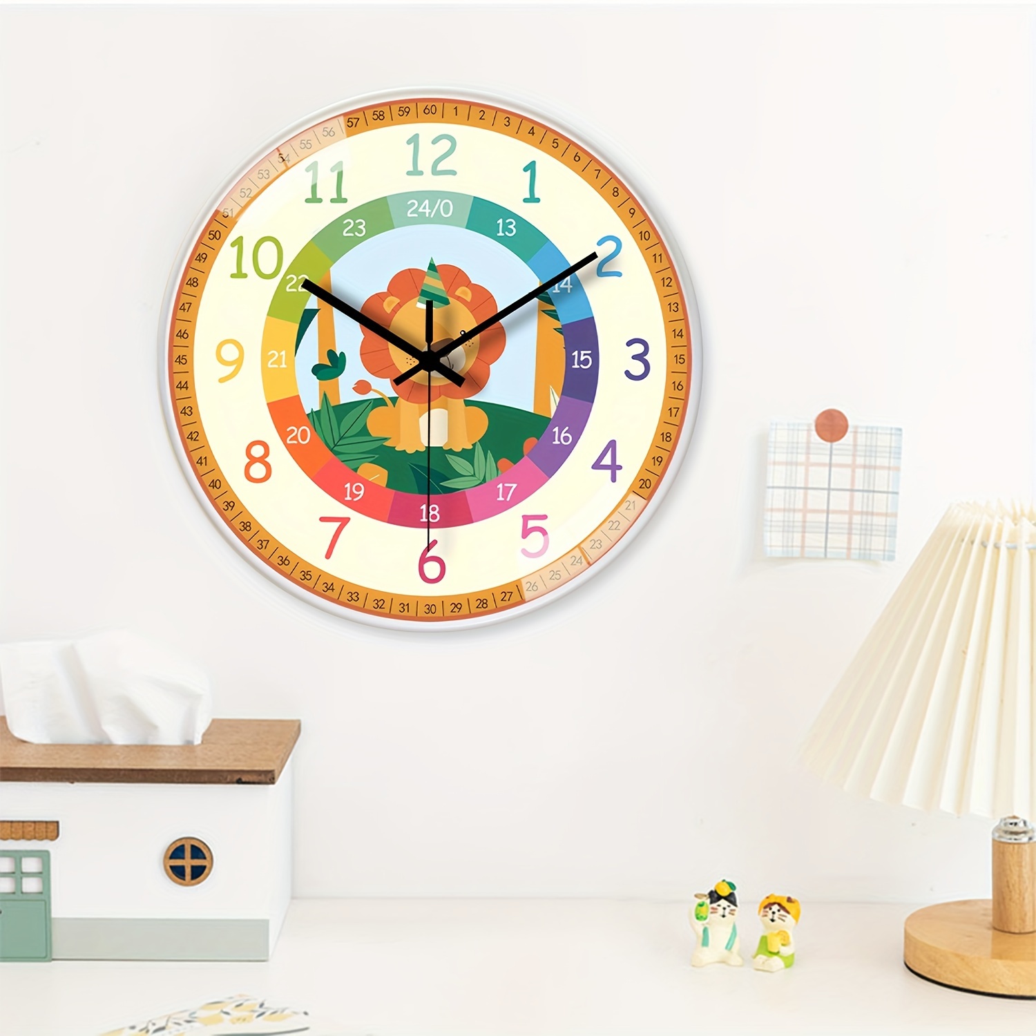 Reloj despertador de oso de dibujos animados para dormitorio, habitación de  niños, reloj de pared, lindo reloj despertador para niños