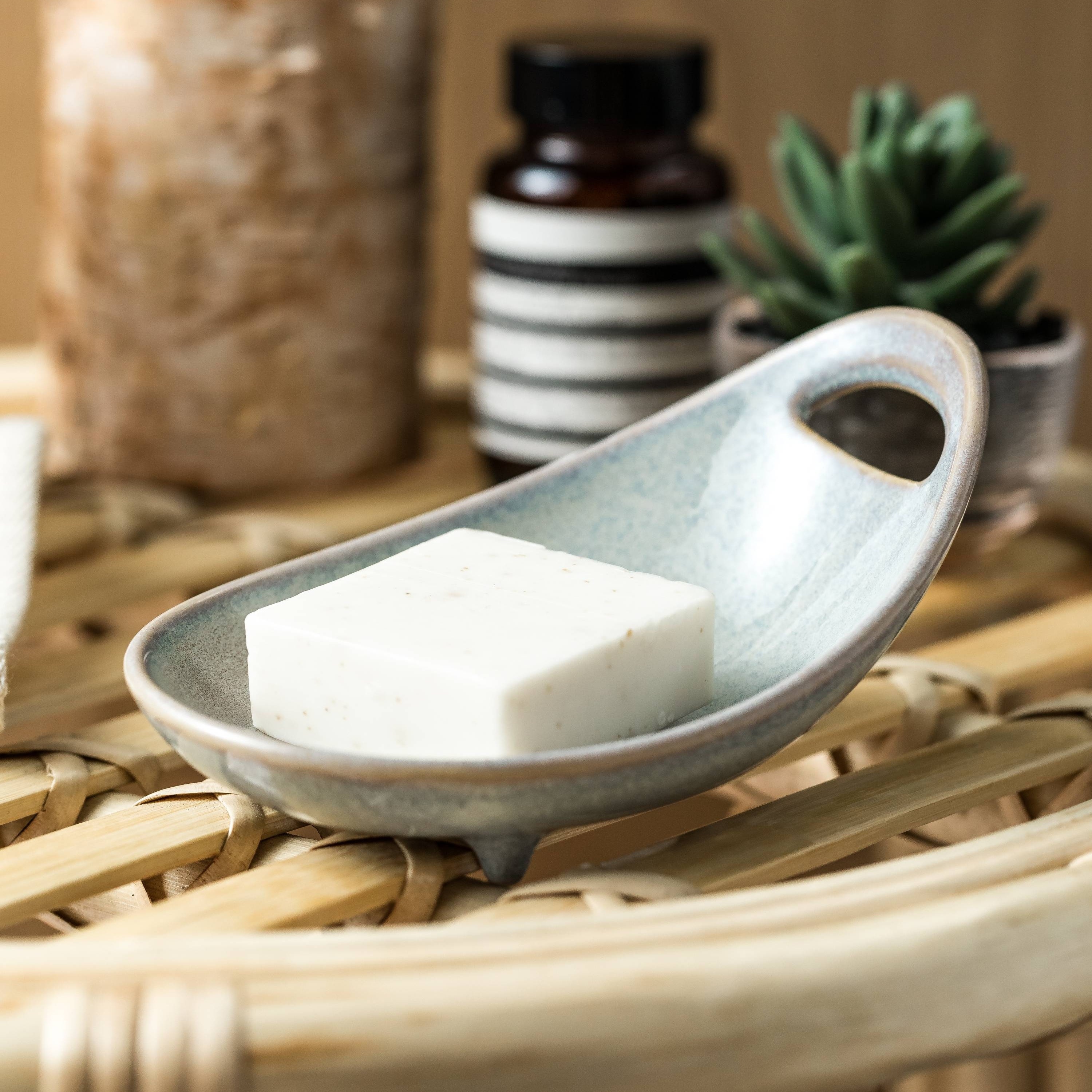 self draining ceramic soap dish drainage holes soap holder - Temu