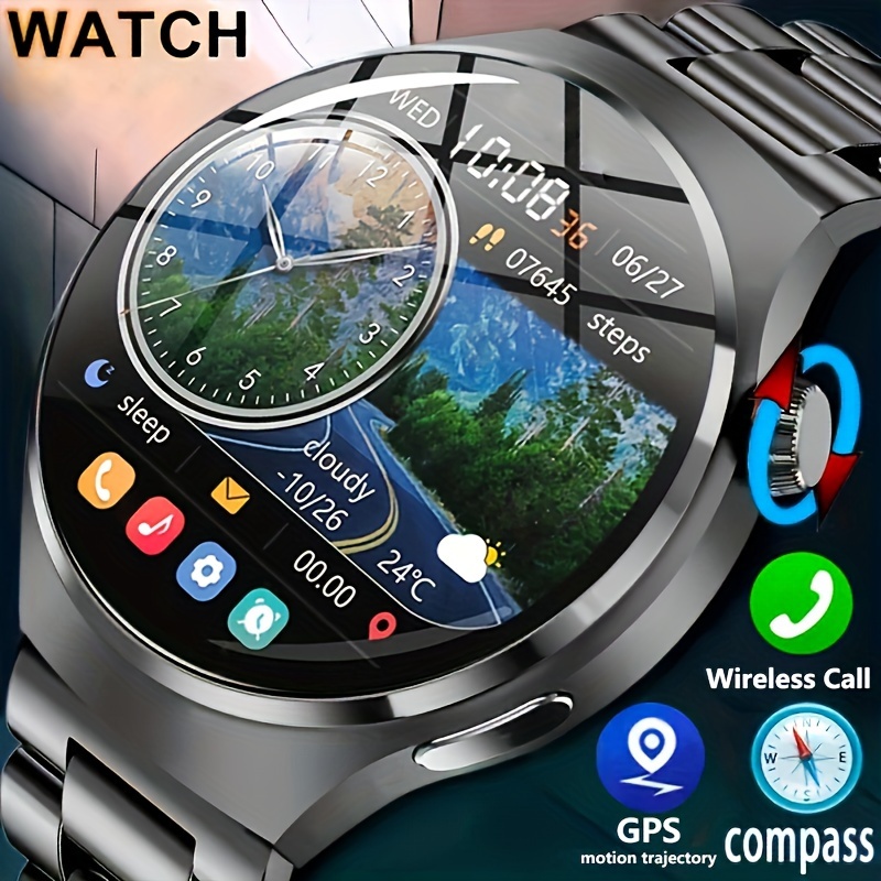 

2024 New Gps Sports Track Smart Watch For Men Nfc Wireless Call Men's Watch 360 * 360 Hd Screen Smart Watch For Sports Fitness Outdoor Smart Watch For Men