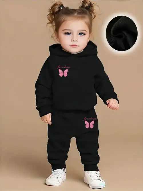 Tuta Bambina Felpa Con Cappuccio - Set Jogging Completo Sportivo Per Ragazze, Morbido E Comodo - Foto 11