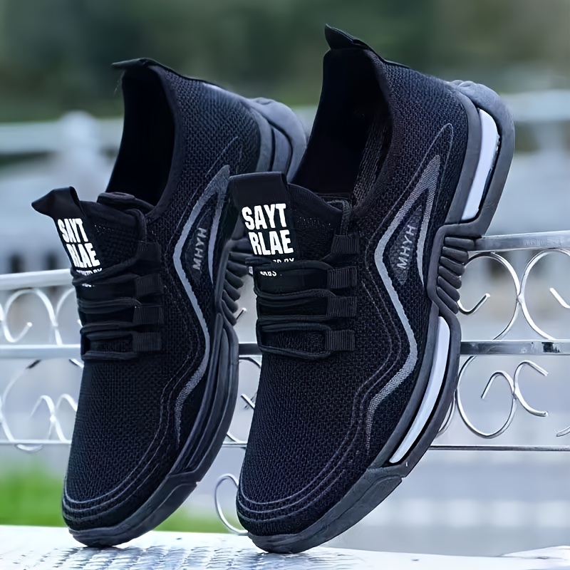 Image of Men's Summer Lightweight Casual Sneakers, Breathable Fabric Upper With Eva Midsole And Durable Rubber Sole, Outdoor Walking And Beachwear, Low- Toe Design, Casual Footwear