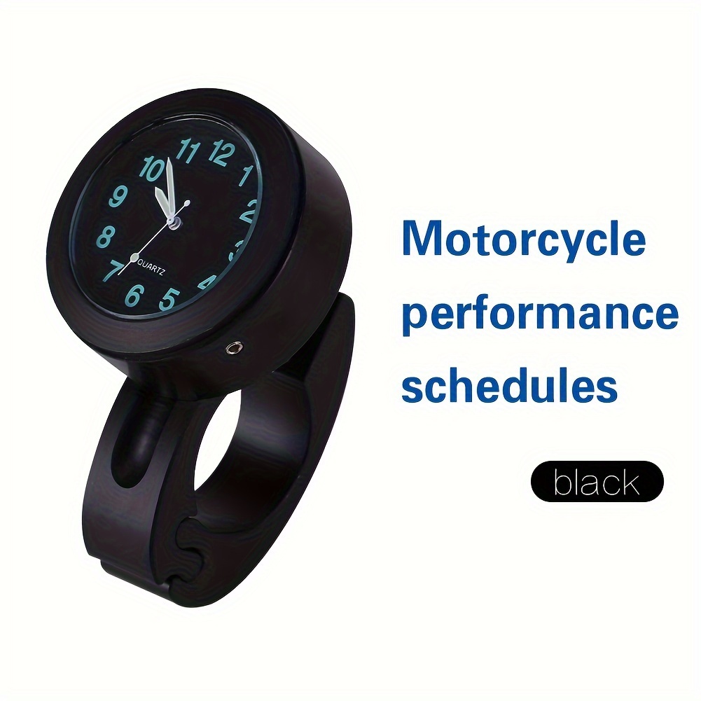 

Universal 7/8"-1" Waterproof Motorbike Handlebar Mount Clock Glow Watch New Motorcycle Handlebar Watch Silver Handlebar Watch