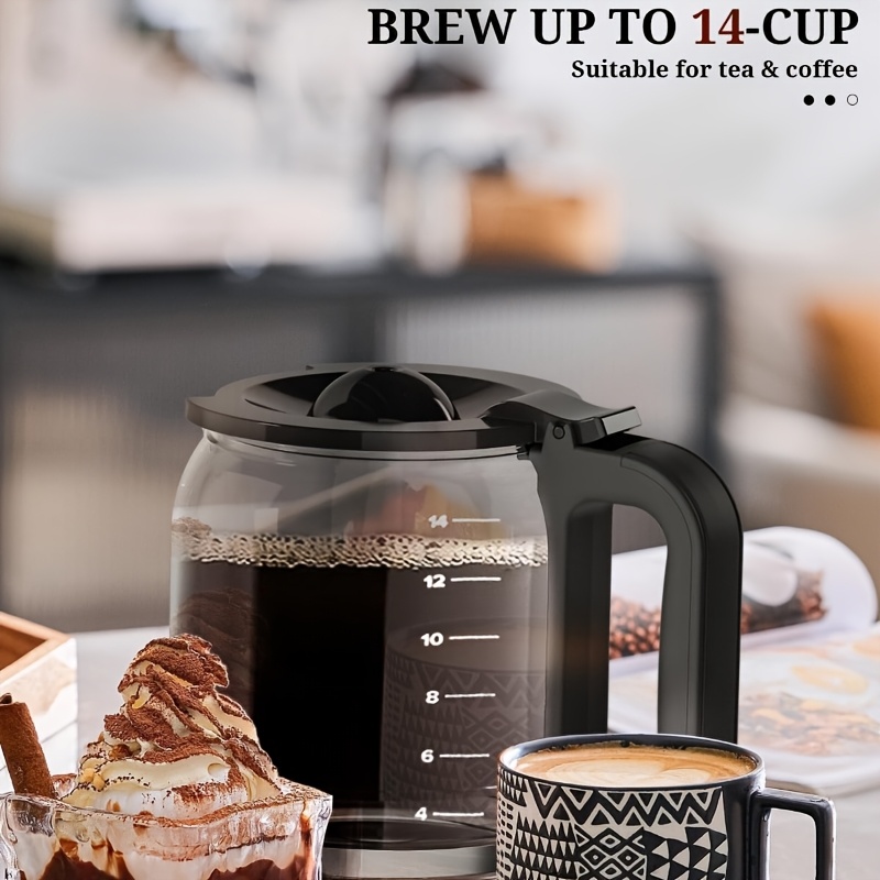 5/ 10/ 14 Cup Portable Drip Coffee Machine Series, 2-24H Insulation,  Programmable Brewing And Options, 25-50oz Bui