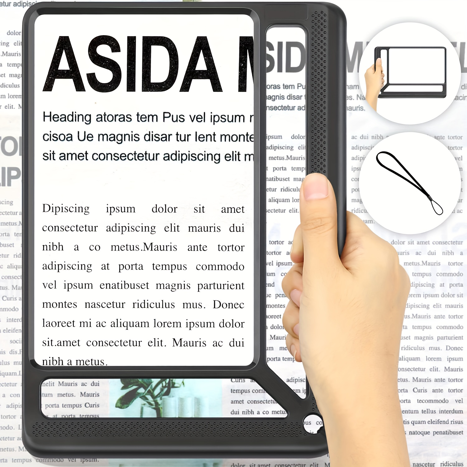 10x Magnifying Glass For Reading - Large Viewing Magnifier With 7-inch, Handheld Magnifier Suitable For Seniors & , With Degeneration, Presbyopia - Daily Use For Books, Phone, Computer Screens