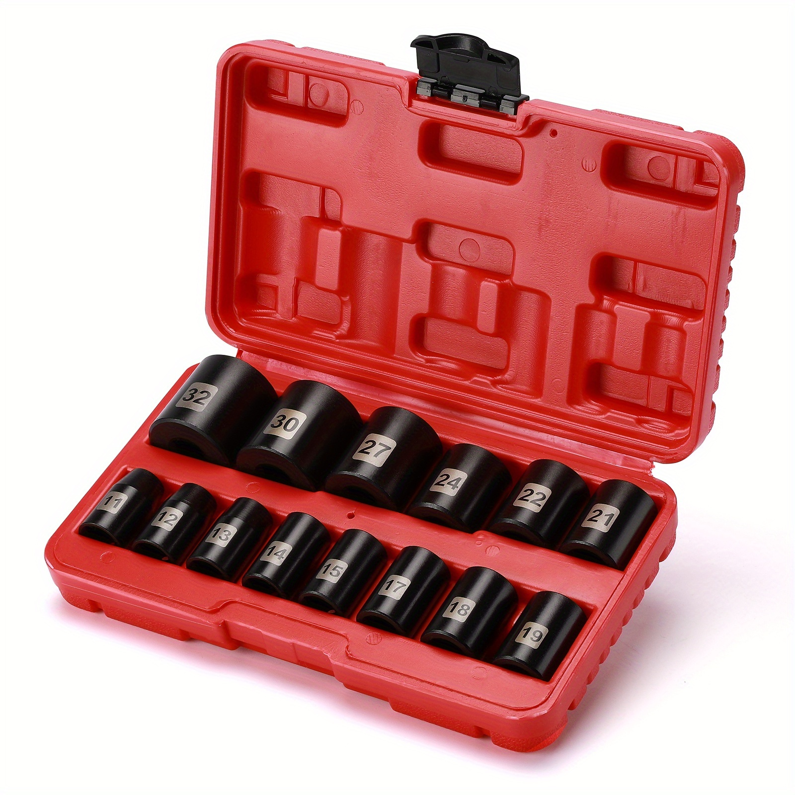 1/2-inch Drive Shallow Standard Impact Socket Set, 6-point, Metric, 11mm To 32mm