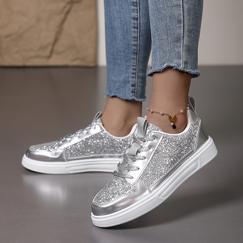 Glitter Sequin Running Shoes Women's Glitter Sequin Running Shoes