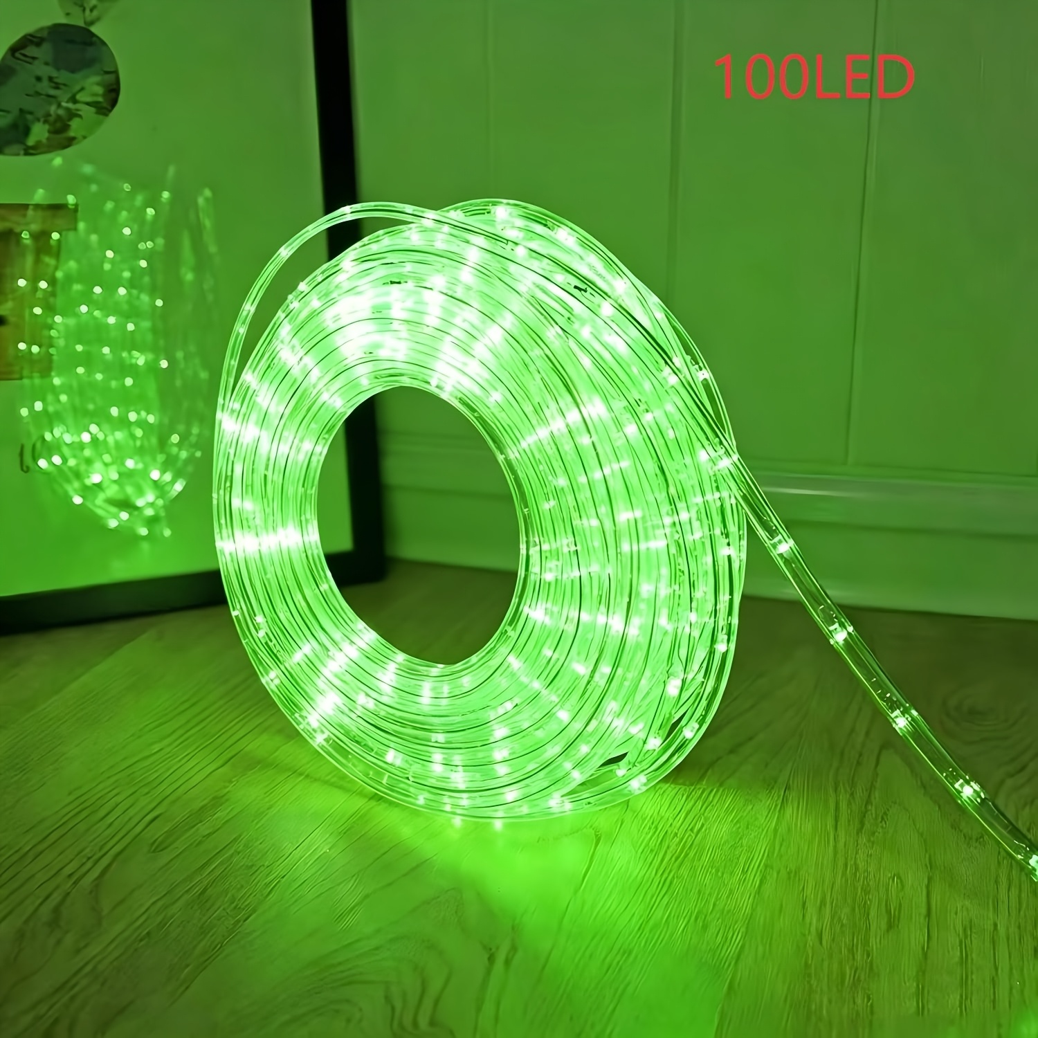 TEMU Guirlandes Lumineuses LED, Guirlandes Lumineuses de Noël, 50/100 LED, Guirlande Lumineuse Tubulaire Transparente Intérieure Extérieure pour