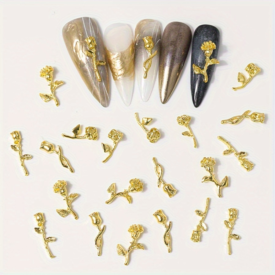 

20pcs - 3d Alloy Decorations For Diy , -free Art Accessories