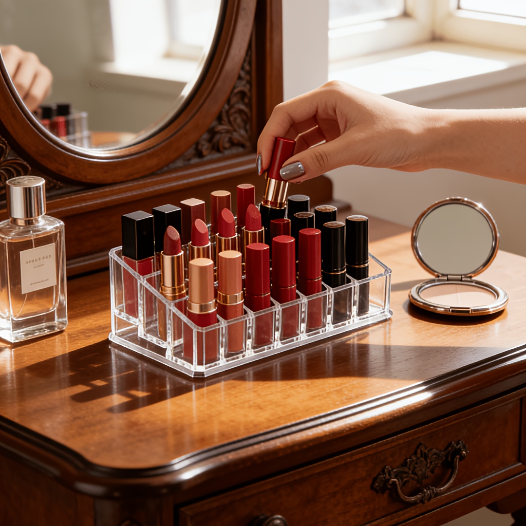 lipstick organizer sold on Temu United States