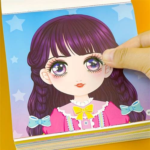 princess dress up sticker book reusable for girls costume activity toy kids sticker activity book ideal for birthdays and holidays chinese version