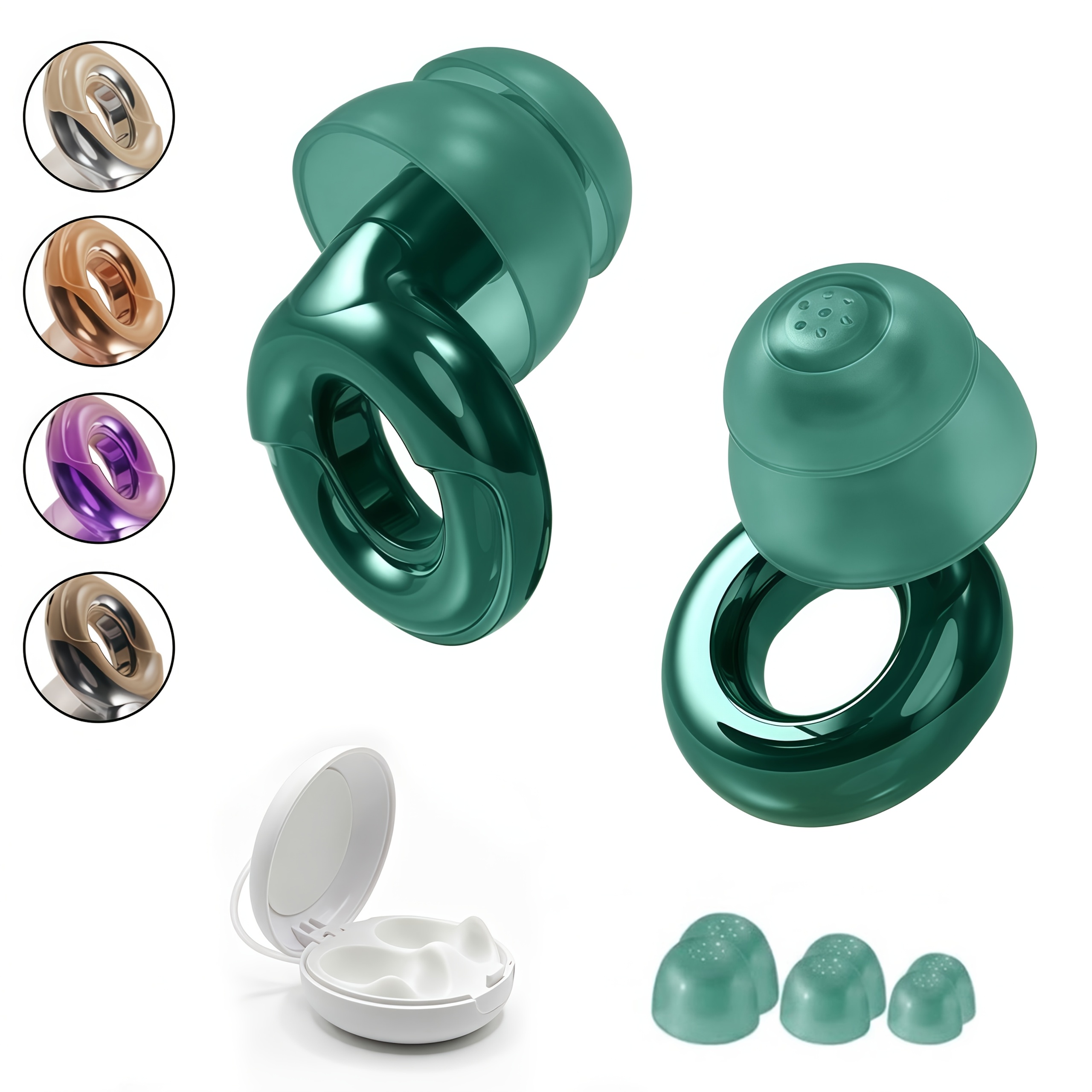 Image of New Electroplated Earplugs, Earplugs Designed Specifically For Sleep Comfortable And Soft, Washable And Reusable Earplugs, Suitable Work, Study, Travel, High-end Packaging, Gifts