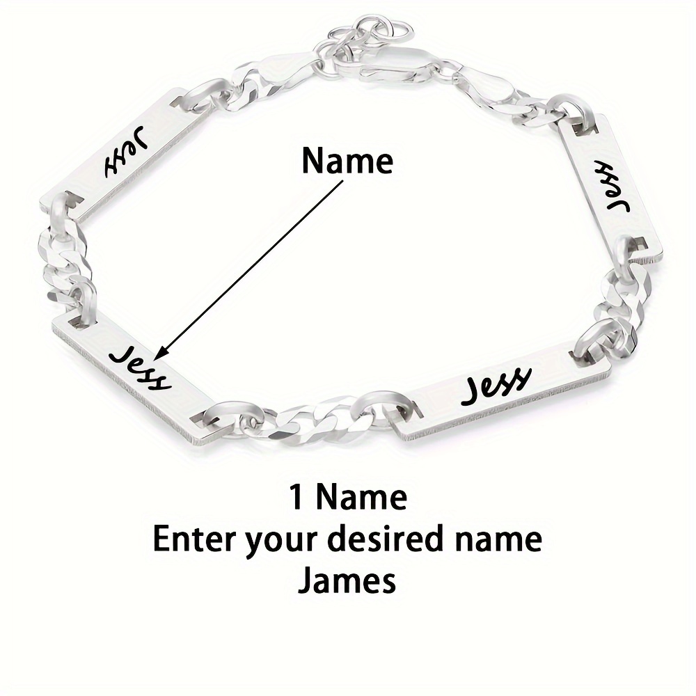 Custom 18K Gold Plated Stainless Steel Name Bracelet — Personalized Gift