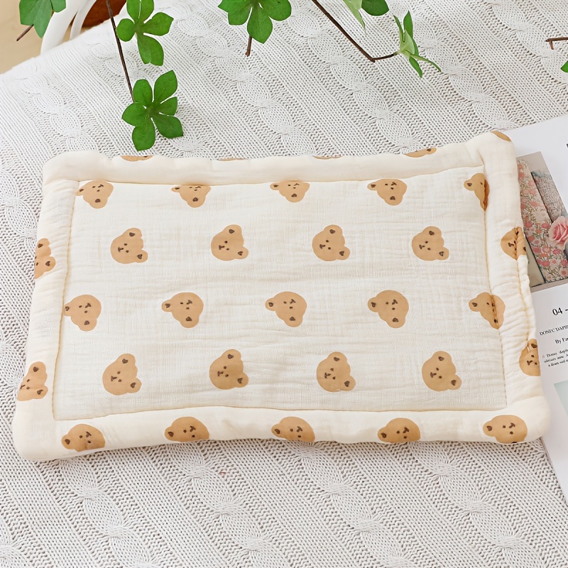 Flat Pillow With Bean Velvet Gauze Breathable And Sweat-absorbent Universal Flat Pillow