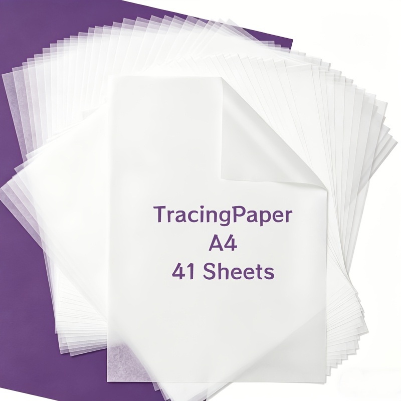 TEMU Translucent Printable Tracing Paper, A4 Size 8.3 Inches X 11.7 Inches, 41 Sheets, Lightweight Tracing Paper, Suitable For Invitations, Greeting