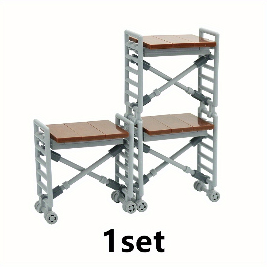 Moc Building Blocks Display Rack Double-layer With Staircase Toy