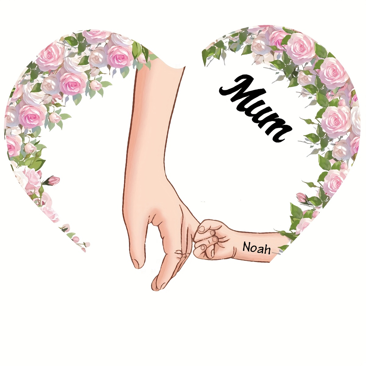 TEMU 2d Flat, Custom Name Plaque, Personalized Acrylic Heart Name Plate, Custom Plaque, Customizable Father's Day Gifts, Mother's Day, Customized