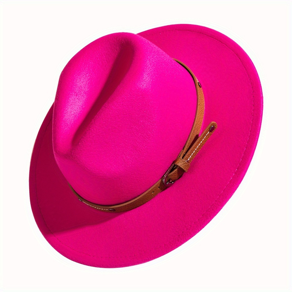 unisex wide brim fedora hat removable belt vintage - Temu unisex wide brim fedora hat removable belt vintage - Temu