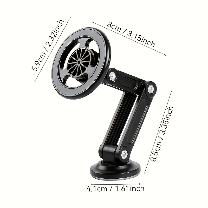 TEMU 1pc-universal Car Phone Holder, Magnetic Wall Holder, Rotating Design, Waterproof Pc Material, Compatible With All Smartphones