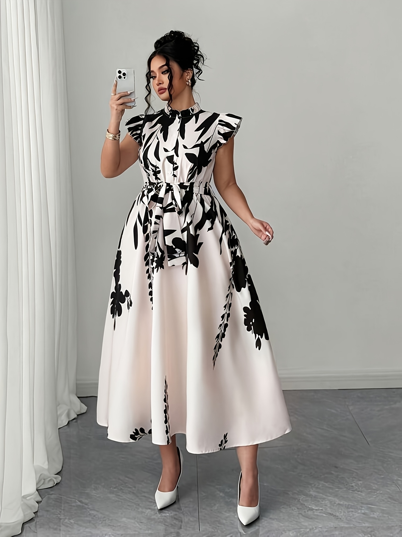 elegant floral print dress Elegant Floral Print Chiffon Long Prom Dresses Evening Dresses SH675 –  shinydress main image 0