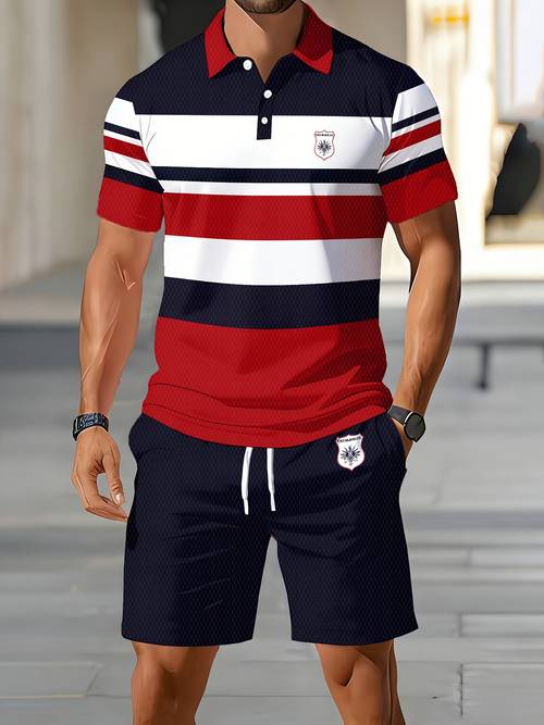 shirt short sleeve top and shorts 2pcs set summer casual fashion streetwear