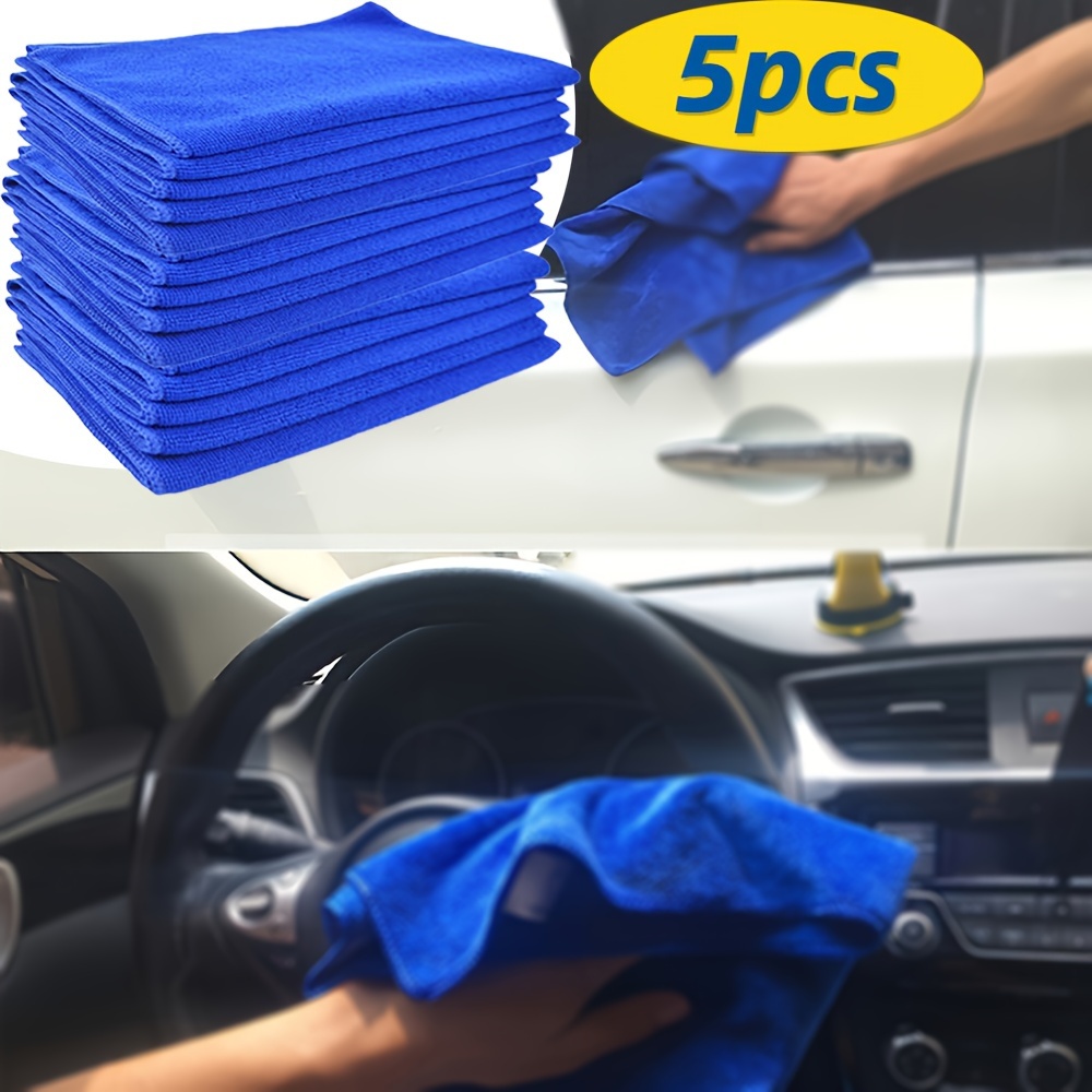 TEMU 5er-Set 30cm*70cm Mehrzweck-Mikrofaserhandtücher, Faser Auto-Waschtücher, Außenreinigungstücher für Auto-Detailing, Reinigungstücher für Küche