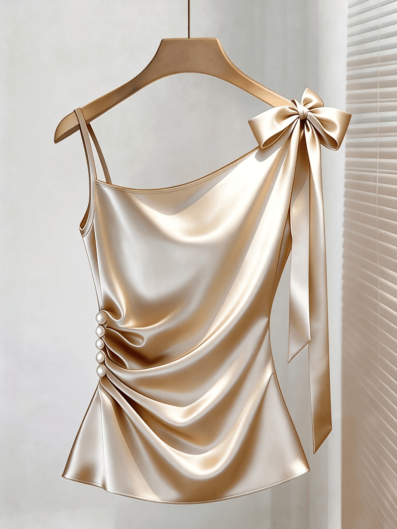 Regata Camisola Elegante Feminina em Cetim  2