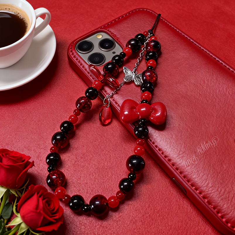 TEMU New Gothic Style Phone Chain, Portable Wrist Strap For Women, A Charming Gift For Her