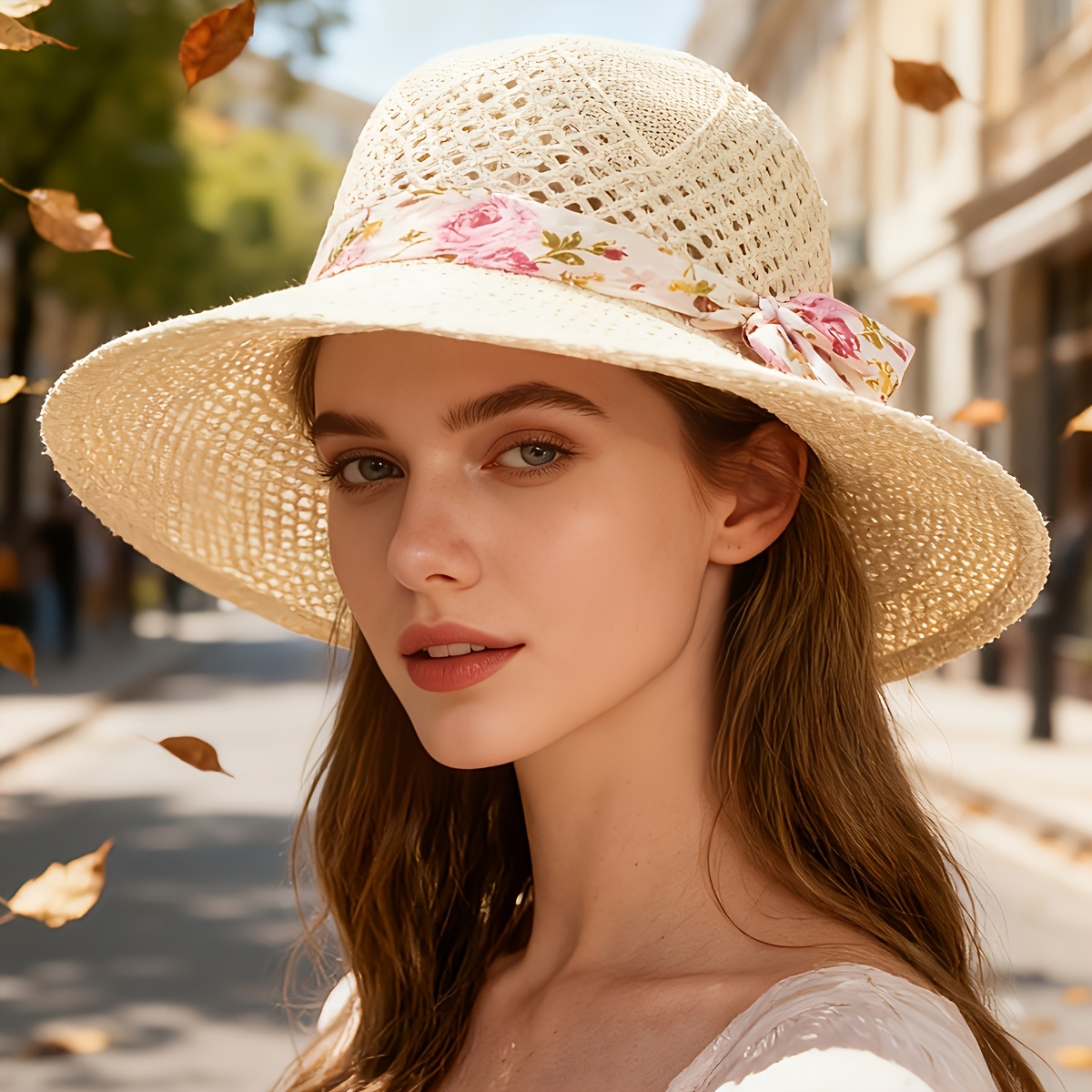 Image of New Summer Sun Hat, Women's Sun Hat, Korean Style Temperament Wide Brim Fisherman Hat Mom Sun Hat