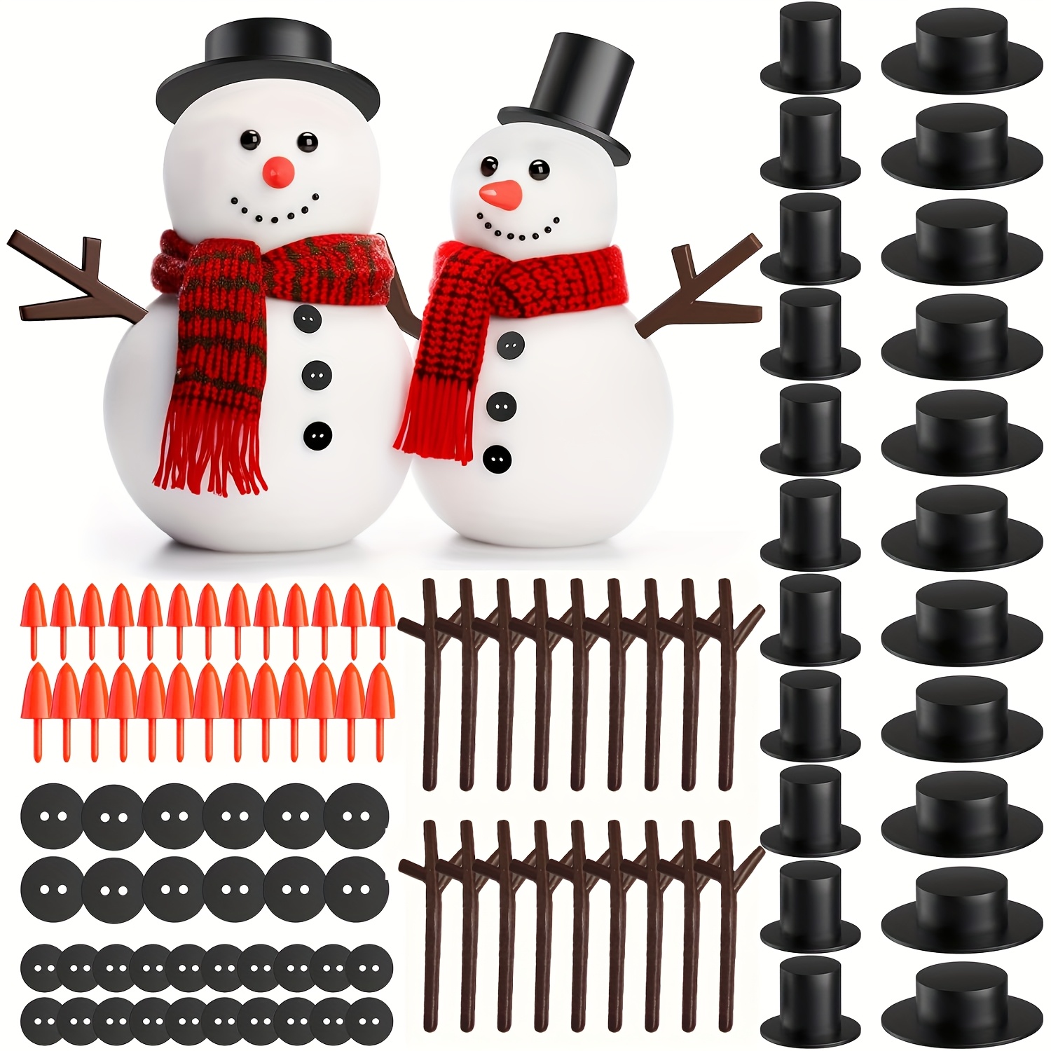 TEMU Kit de Bricolage de Neige 200 pièces, Ensemble de Décoration de de Neige de Noël pour la Création d'Ornements et de Bijoux, Kit de Neige pour