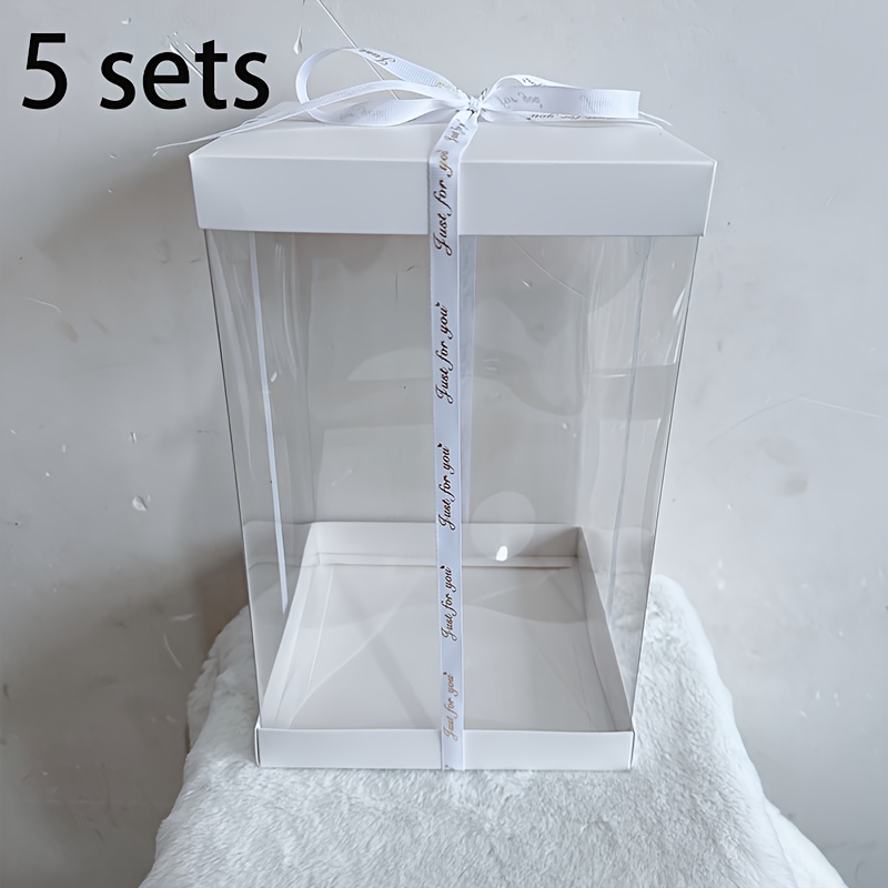 5 Sets Of Flower Bear Gift Boxes Without Suitable For 9.84inch Flower Gift Boxes Mother's Day Valentine's Day Anniversary Birthday Gifts Bear Decoration Gift Boxes