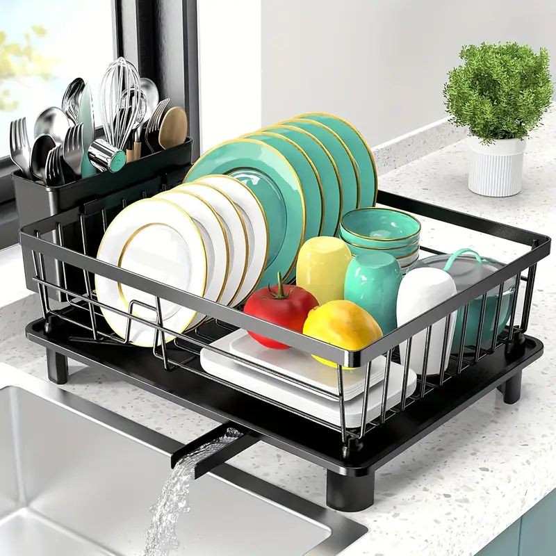 storage rack dishes bowls and plates drain rack household multi functional chopping board cover chopsticks and spoon box cabinet for placing bowls kitchen rack storage rack bowl and plate rack Product details 6